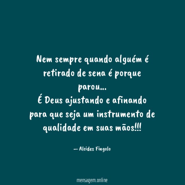 Nem sempre quando alguém é retirado de sena é porque parou