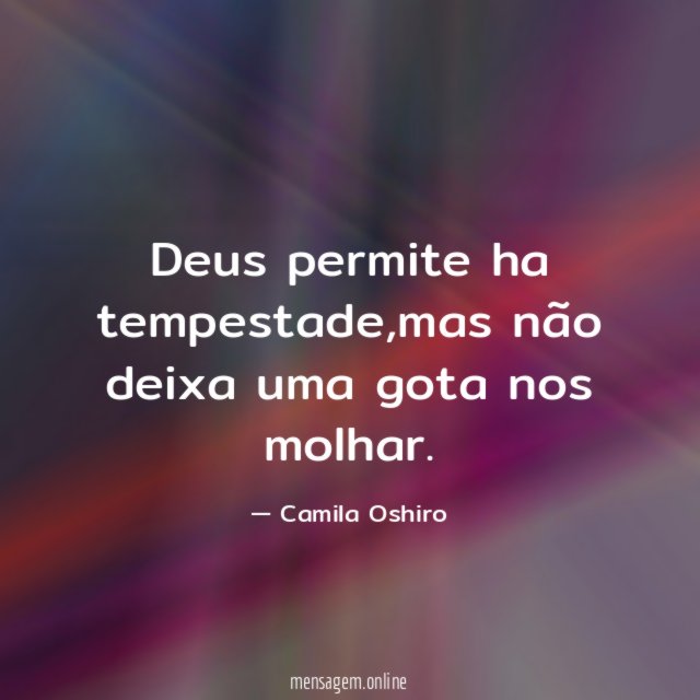 Deus permite ha tempestade
