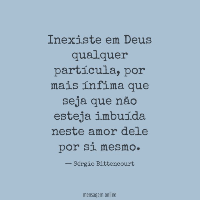Inexiste em Deus qualquer partícula