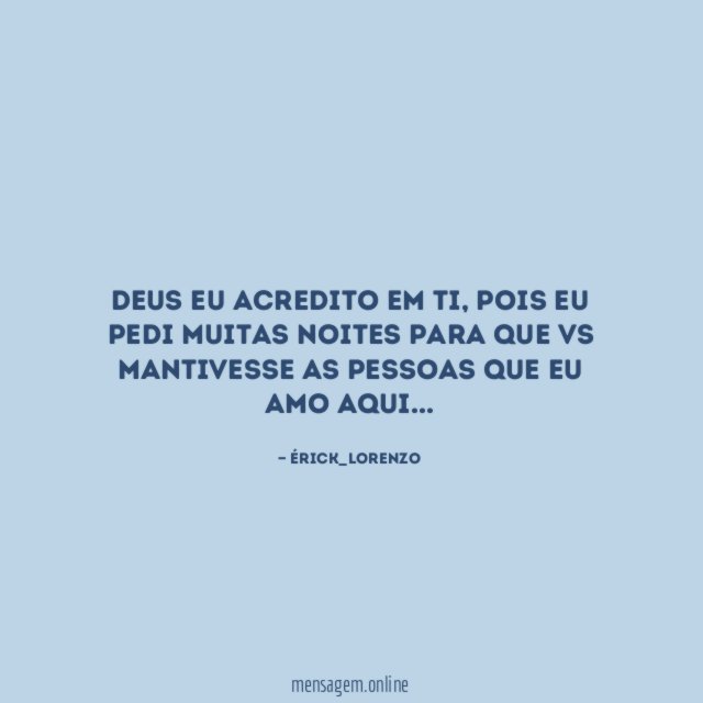 Deus eu acredito em ti
