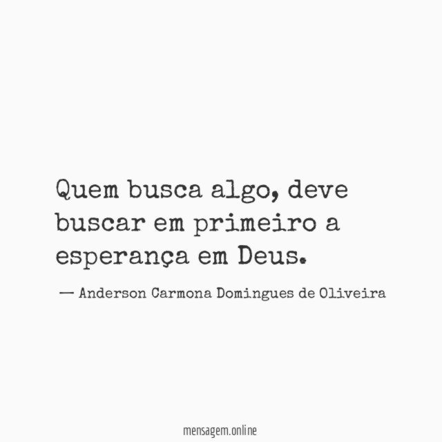 Quem busca algo