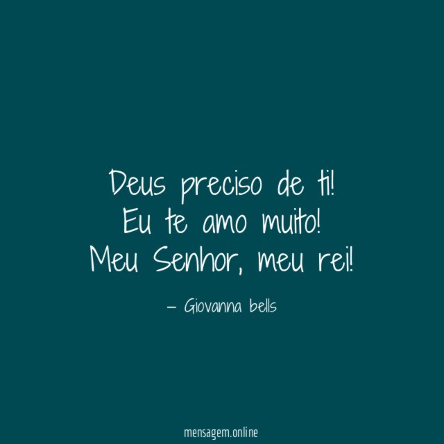 Deus preciso de ti