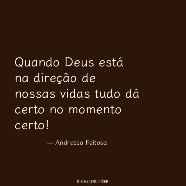 Quando Deus está na direção de nossas vidas