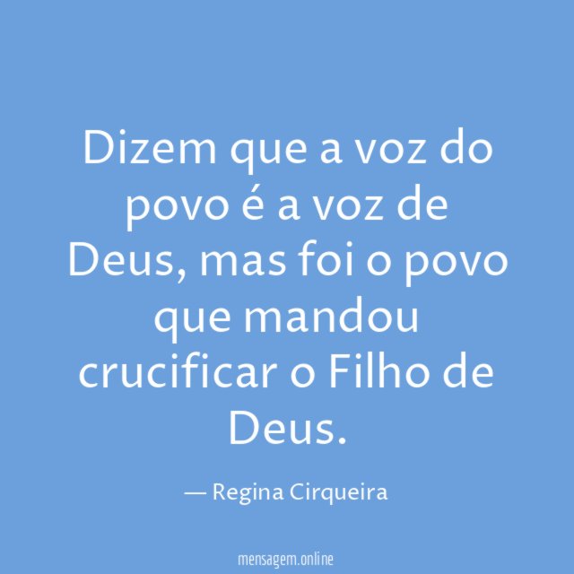Dizem que a voz do povo é a voz de Deus