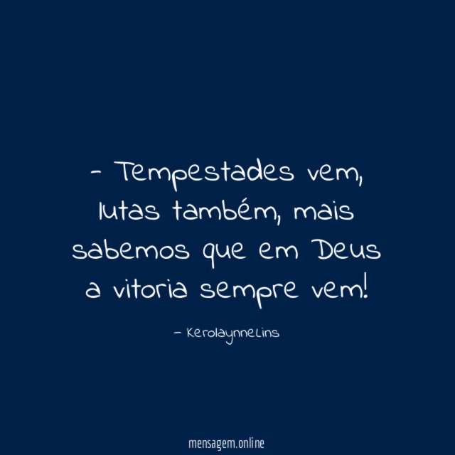 Tempestades vem