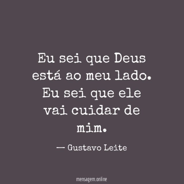 Eu sei que Deus está ao meu lado