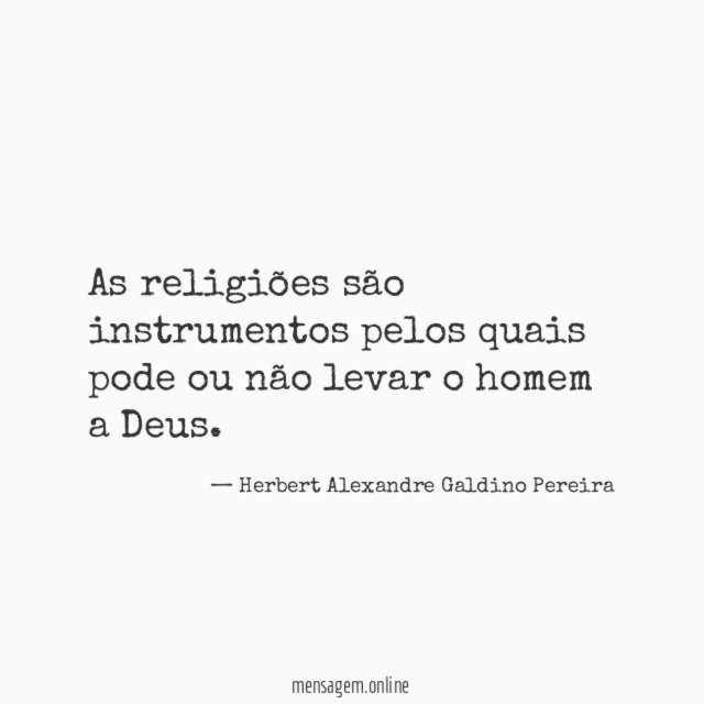 As religiões são instrumentos pelos quais pode ou