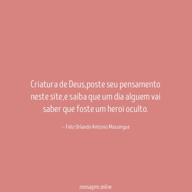 Criatura de Deus