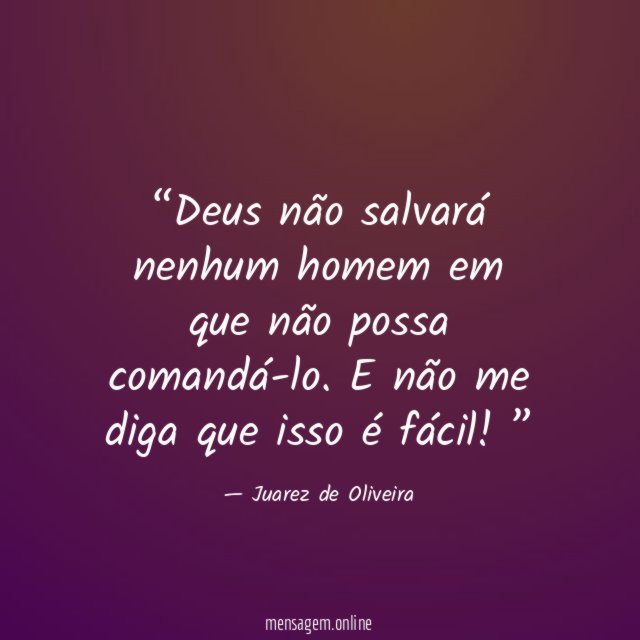 Deus não salvará nenhum homem em que não