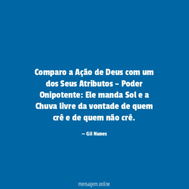 Comparo a Ação de Deus com um dos
