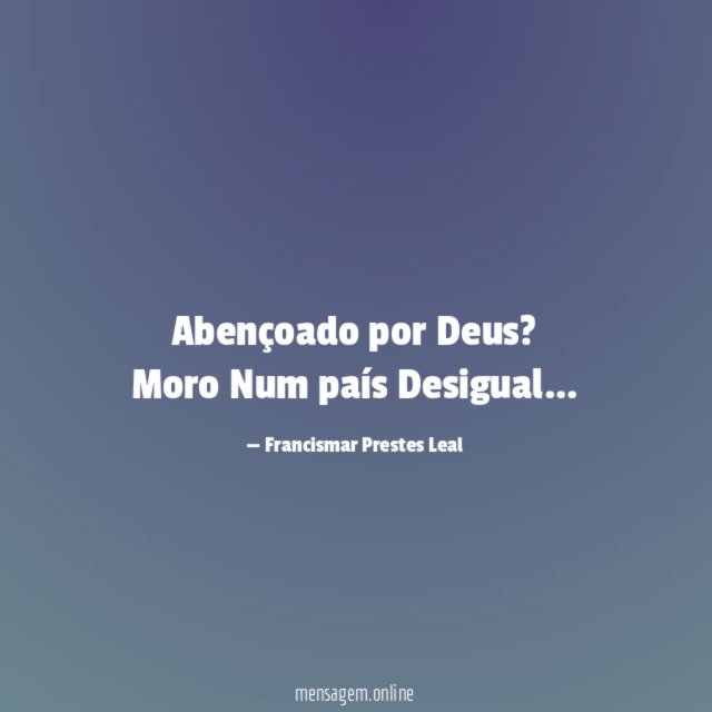 Abençoado por Deus?