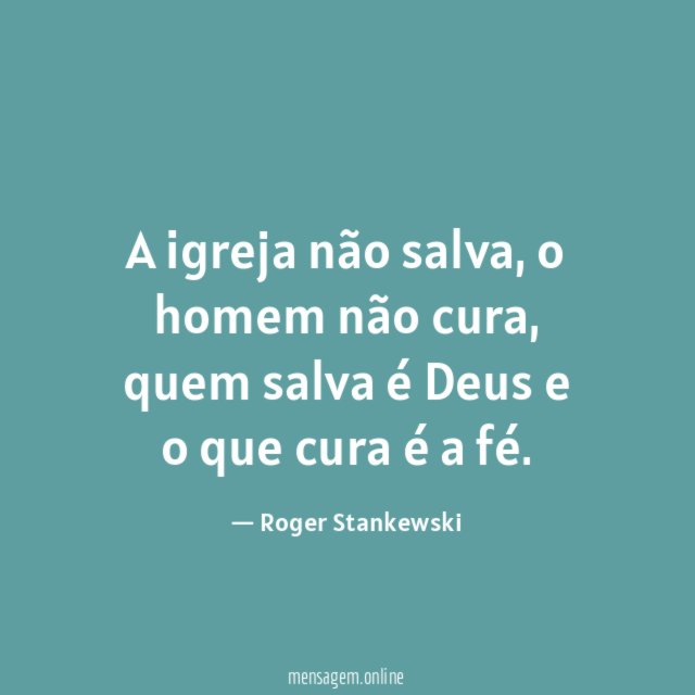 A igreja não salva