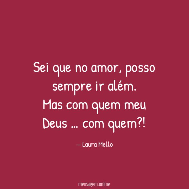 Sei que no amor