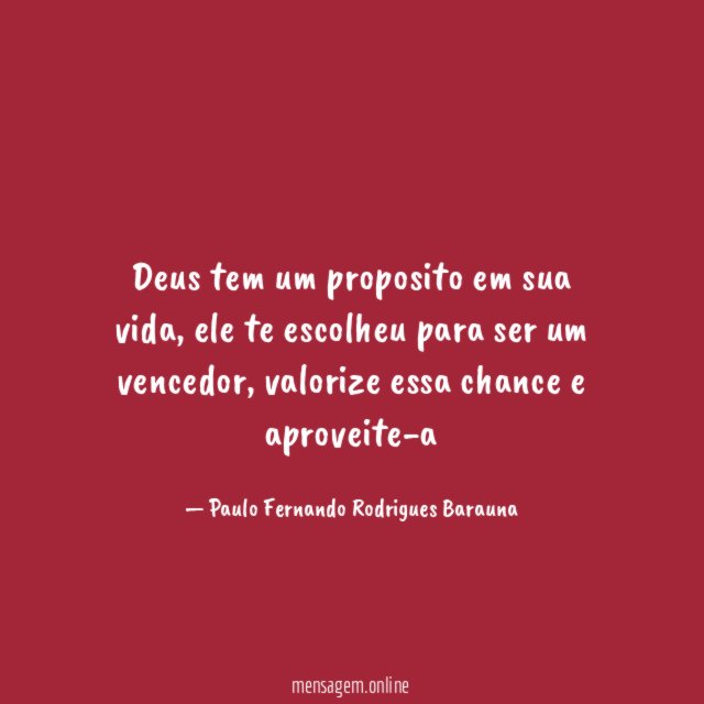 Deus tem um proposito em sua vida