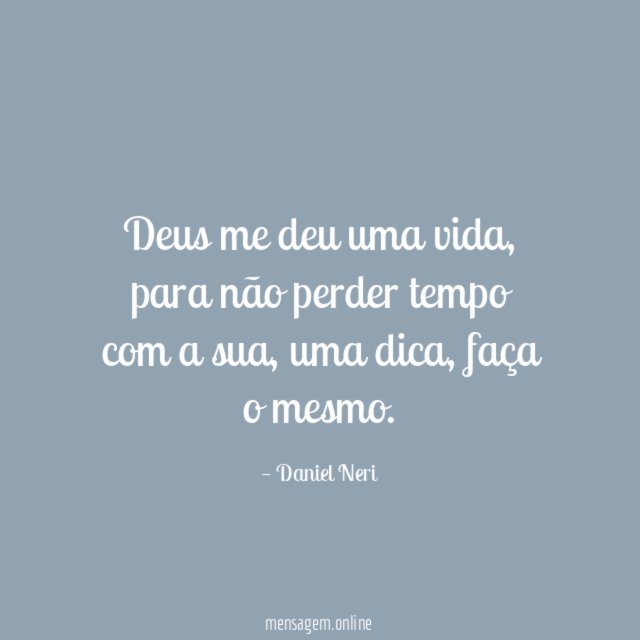 Deus me deu uma vida