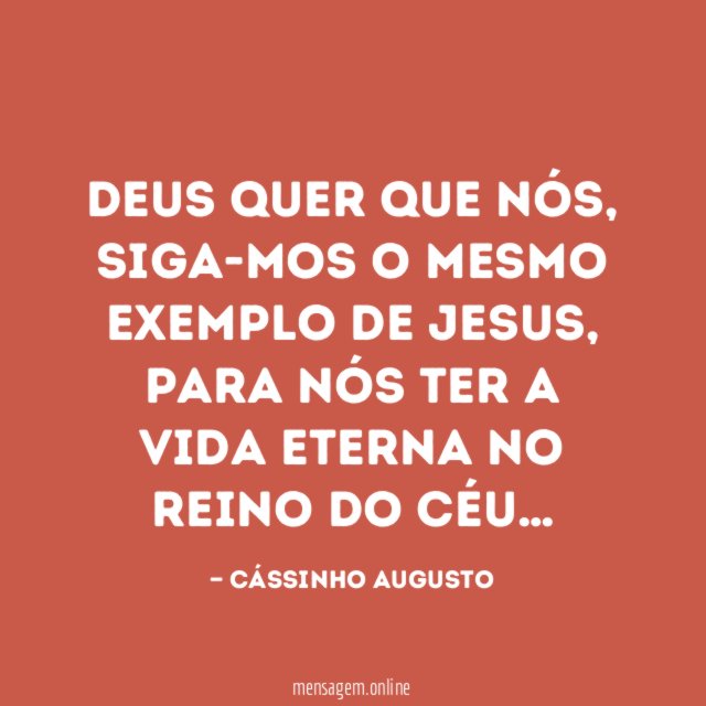 DEUS QUER QUE NÓS
