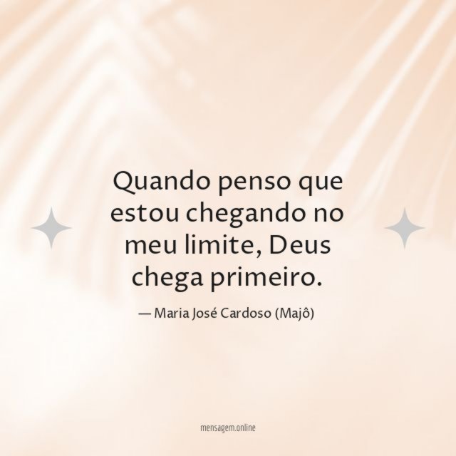 Quando penso que estou chegando no meu limite