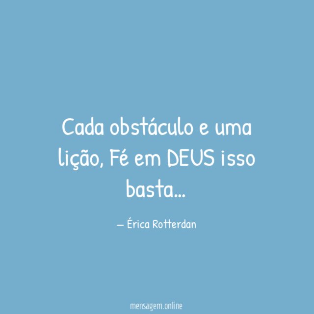 Cada obstáculo e uma lição