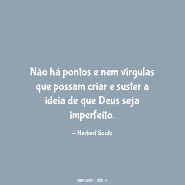 Não há pontos e nem virgulas que possam