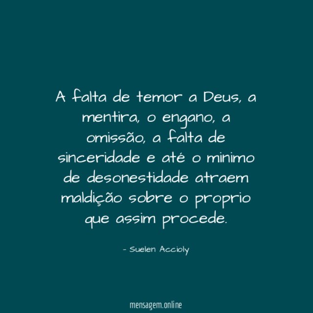 A falta de temor a Deus
