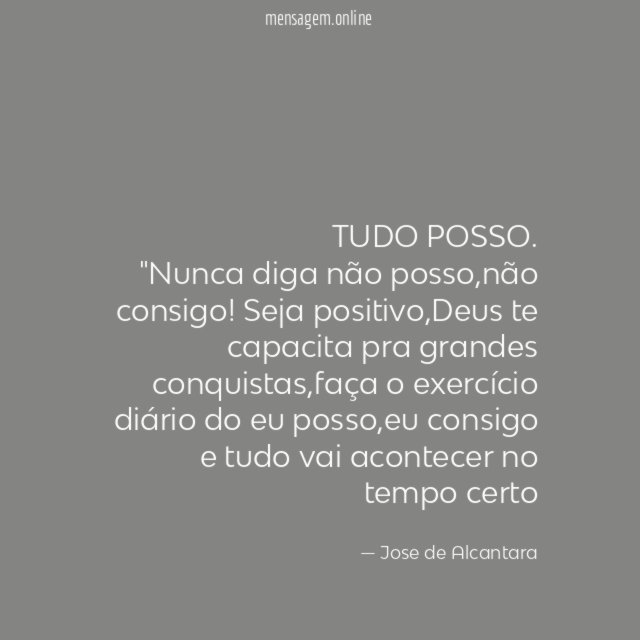 TUDO POSSO