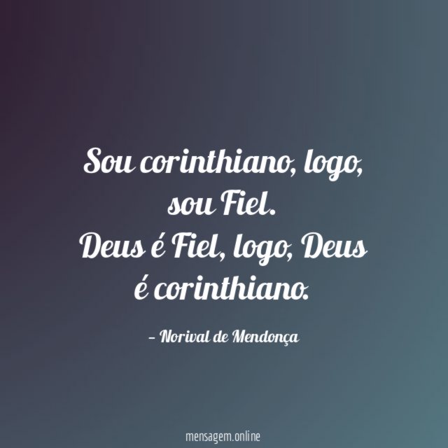 Sou corinthiano