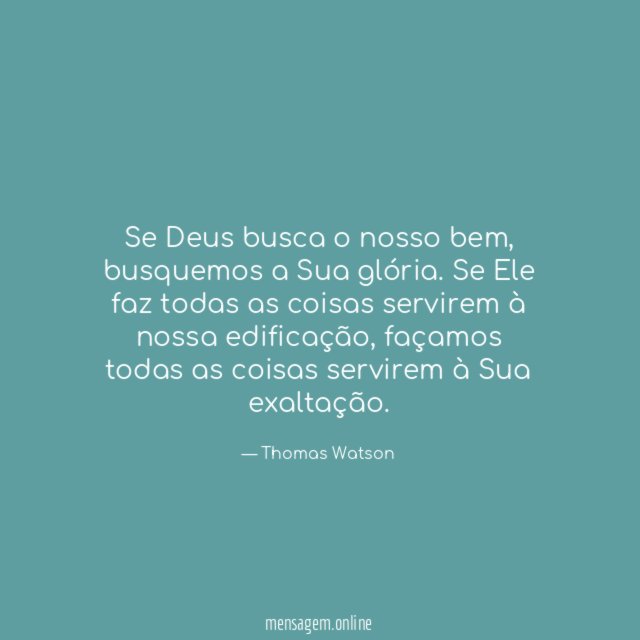 Se Deus busca o nosso bem