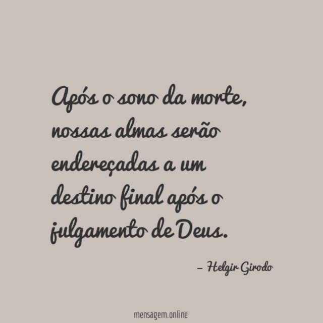 Após o sono da morte