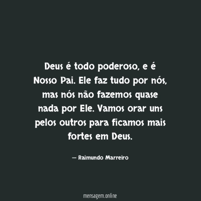 Deus é todo poderoso