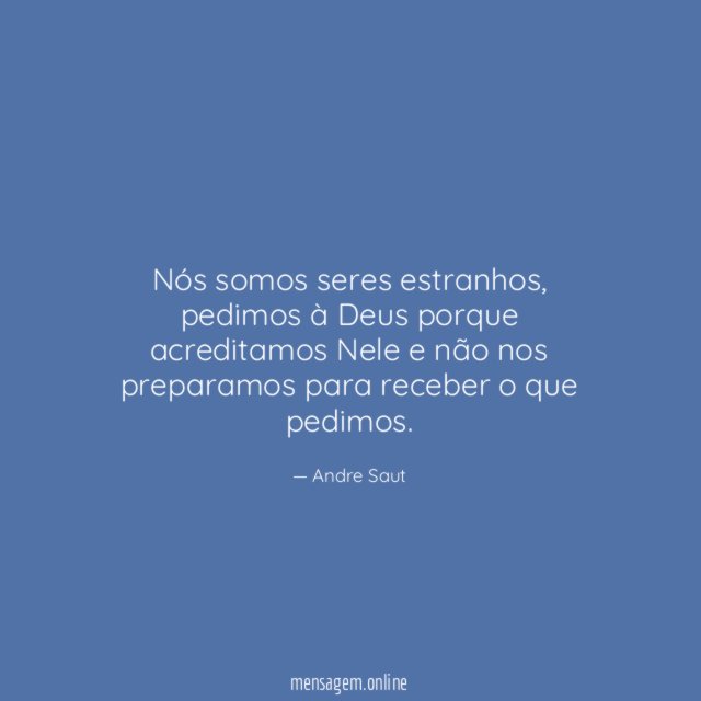 Nós somos seres estranhos
