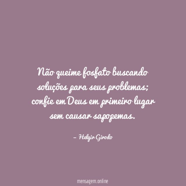 Não queime fosfato buscando soluções para seus problemas