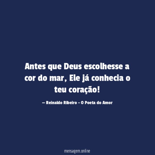 Antes que Deus escolhesse a cor do mar