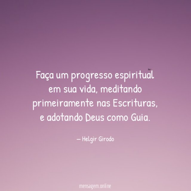 Faça um progresso espiritual em sua vida