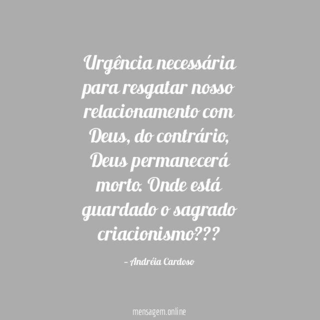 Urgência necessária para resgatar nosso relacionamento com Deus