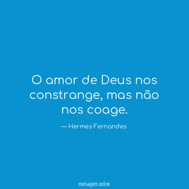 O amor de Deus nos constrange