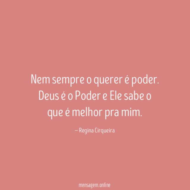 Nem sempre o querer é poder
