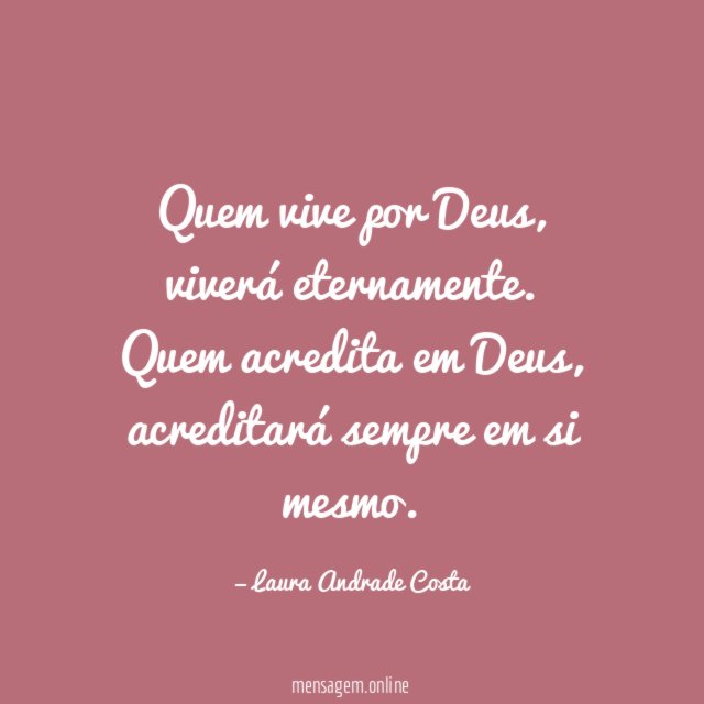 Quem vive por Deus