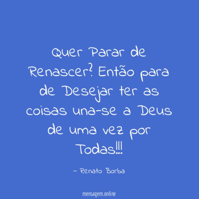Quer Parar de Renascer