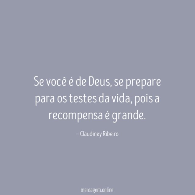 Se você é de Deus
