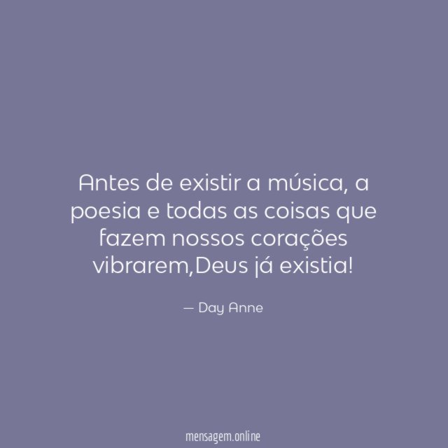 Antes de existir a música