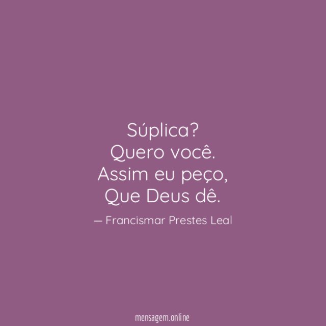 Súplica?