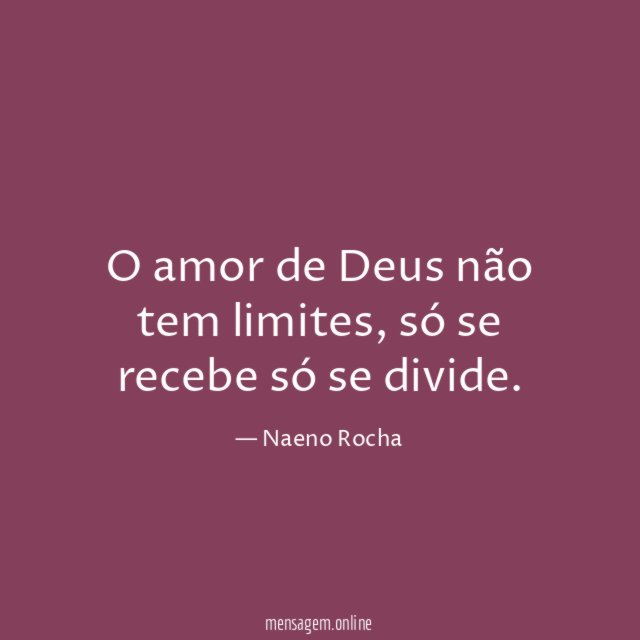 O amor de Deus não tem limites