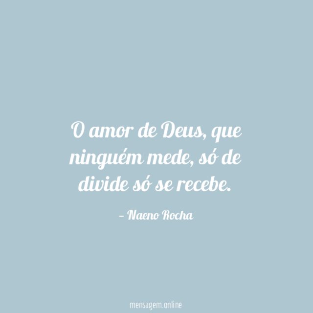 O amor de Deus