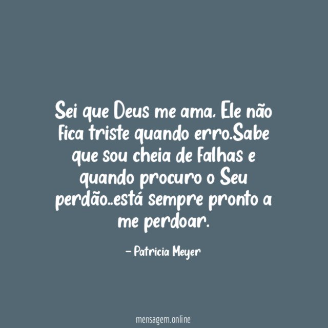 Sei que Deus me ama