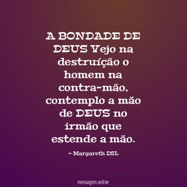 A BONDADE DE DEUS