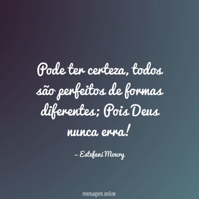Pode ter certeza