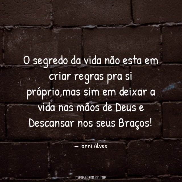o segredo da vida não esta em criar