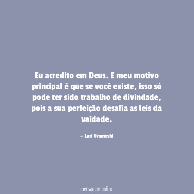 Eu acredito em Deus