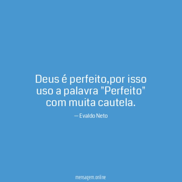 Deus é perfeito