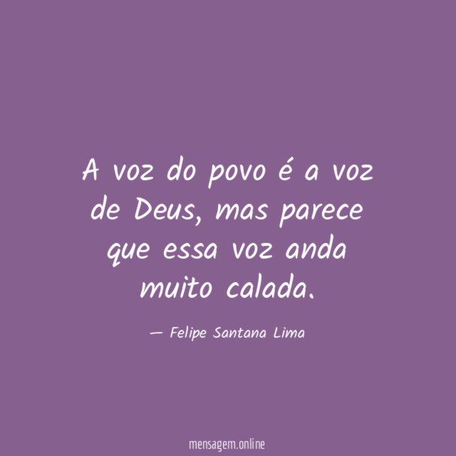 A voz do povo é a voz de Deus